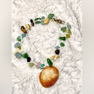 Handmade seashell anklet regular size